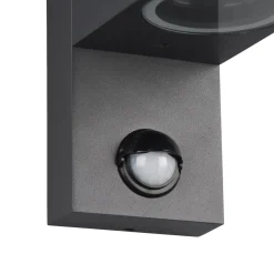 Trio Lighting Væglampe Med Sensor|Væglamper > Roya udendørs væglampe, 1 lk, sensor rund antracit