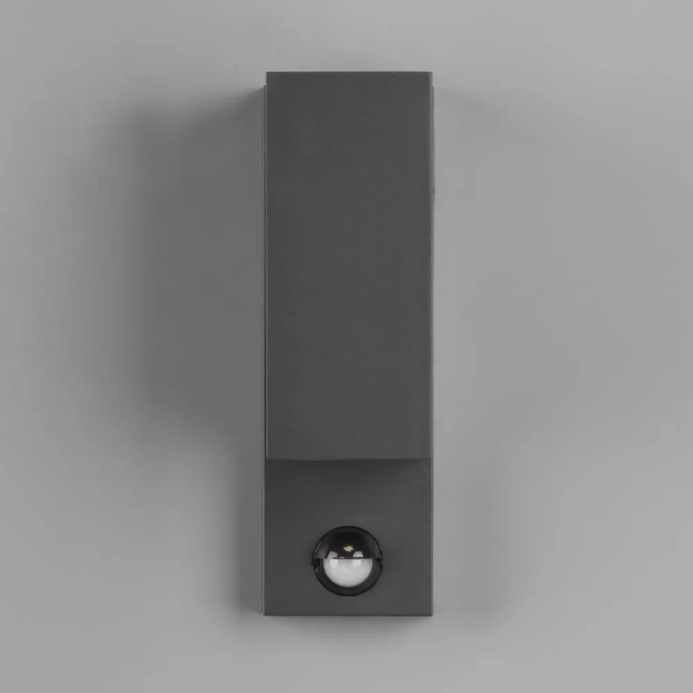 Trio Lighting Væglampe Med Sensor|Væglamper > Roya udendørs væglampe 2 lk sensor kantet antracit