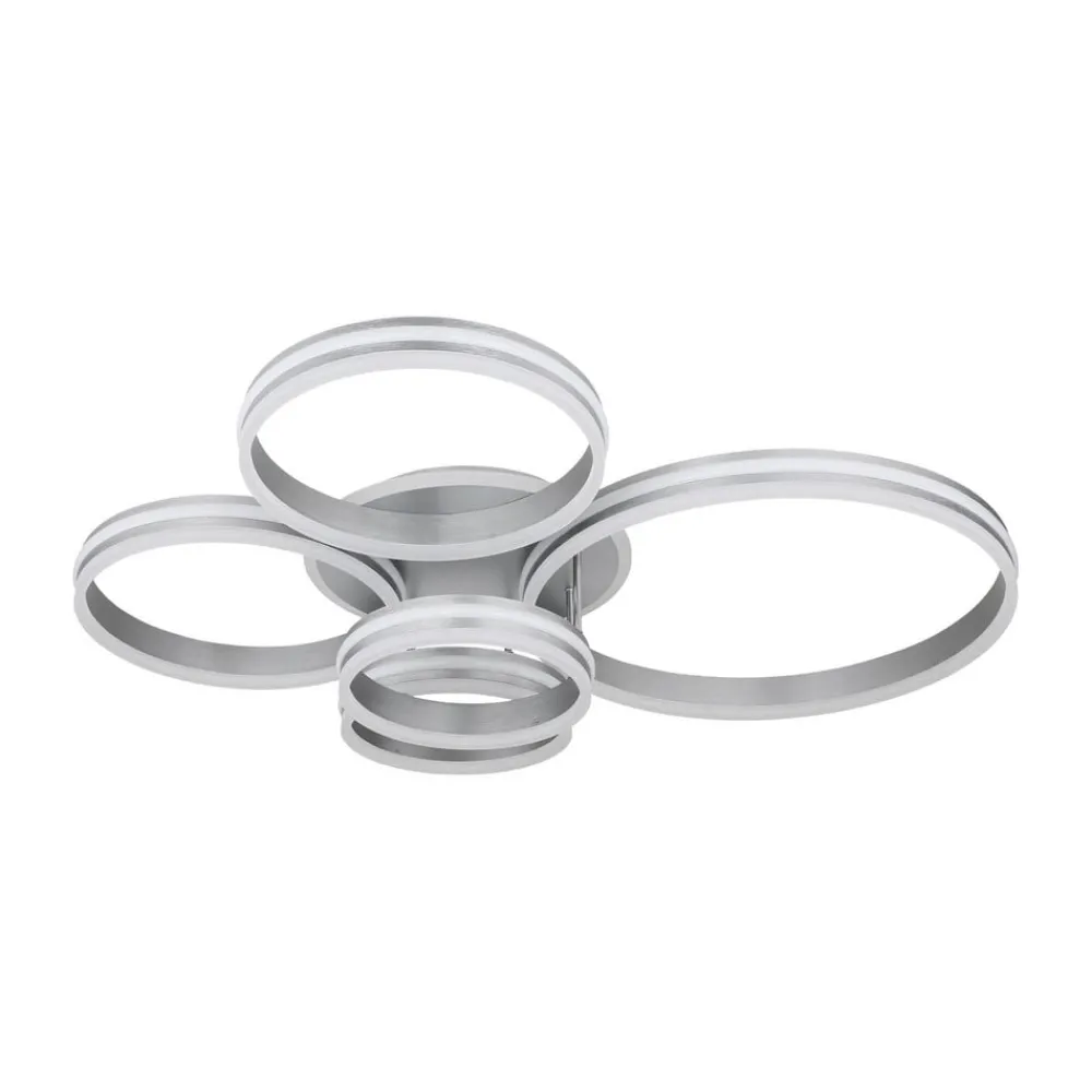 Loftlamper|Loftlamper ^ Globo Rubio LED-loftlampe, længde 114 cm, grå, CCT, 5 lyskilder