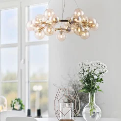 Maytoni Pendellamper > Rund Dallas pendellampe, guld