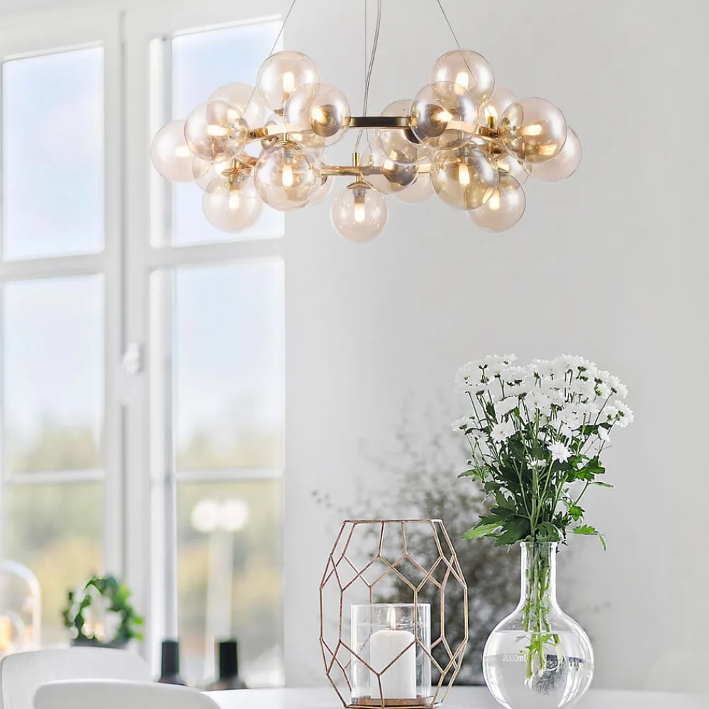 Maytoni Pendellamper > Rund Dallas pendellampe, guld