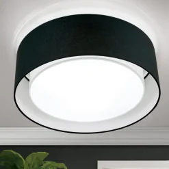 ORION Loftlamper > Rund tekstil loftlampe Antoni i sort