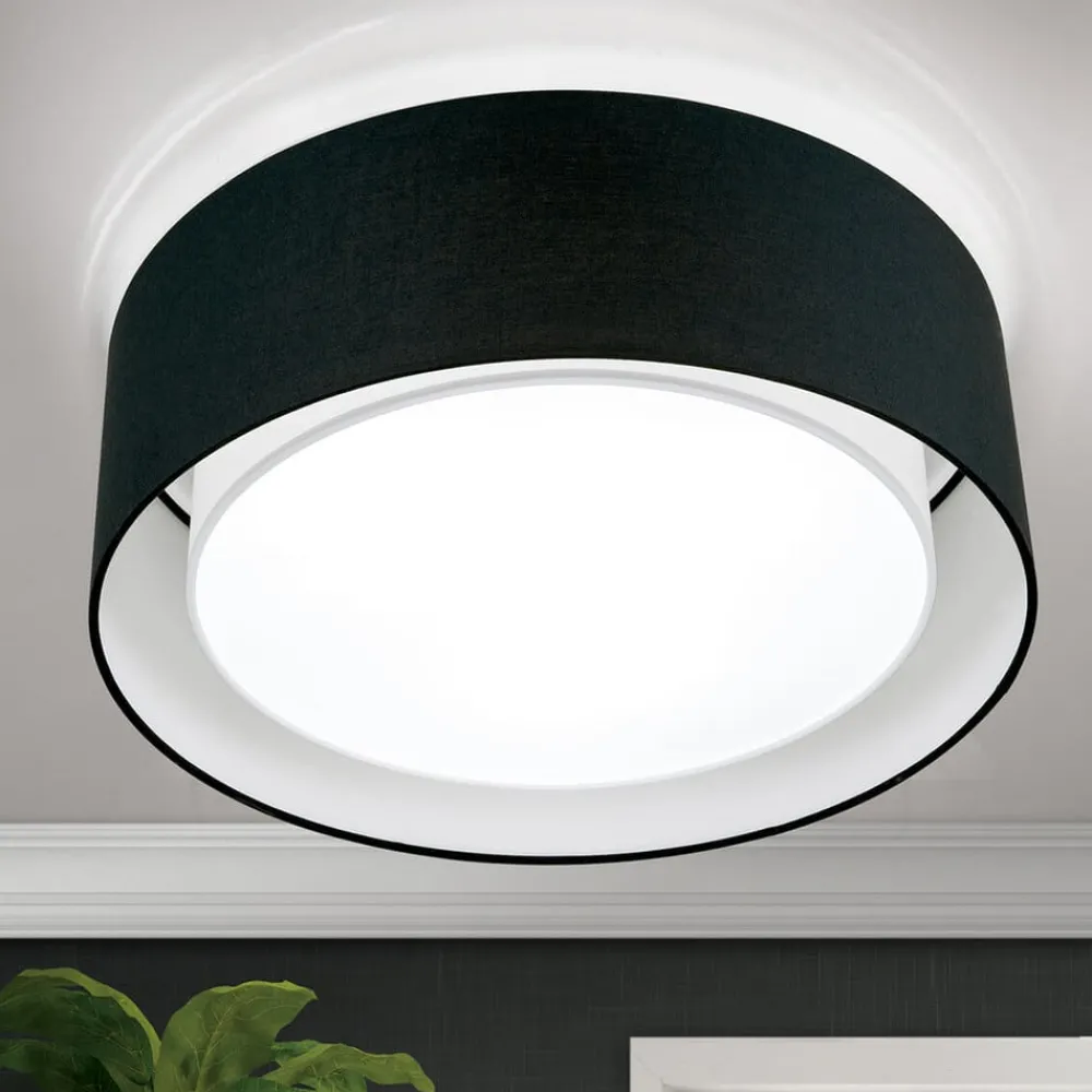 ORION Loftlamper > Rund tekstil loftlampe Antoni i sort