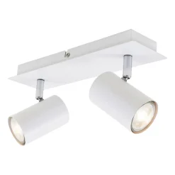 Loftlamper|Spotlights ^ Briloner Run loftslampe, drejelig, 2-lys, hvid