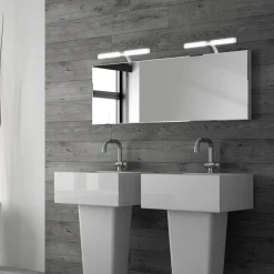 Briloner Væg- Og Spejllamper > Runt LED-væglampe IP44 arm 4.000 K mat krom