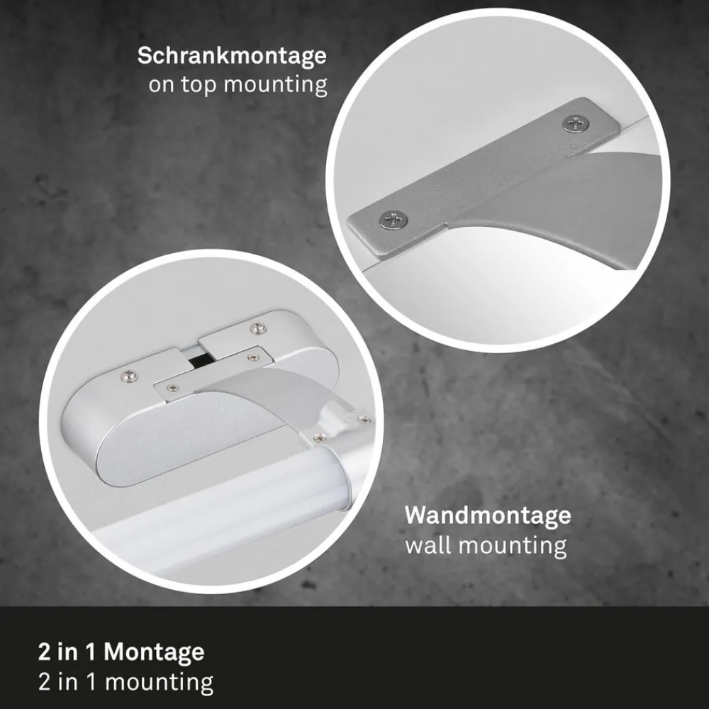 Briloner Væg- Og Spejllamper > Runt LED-væglampe IP44 arm 4.000 K mat krom