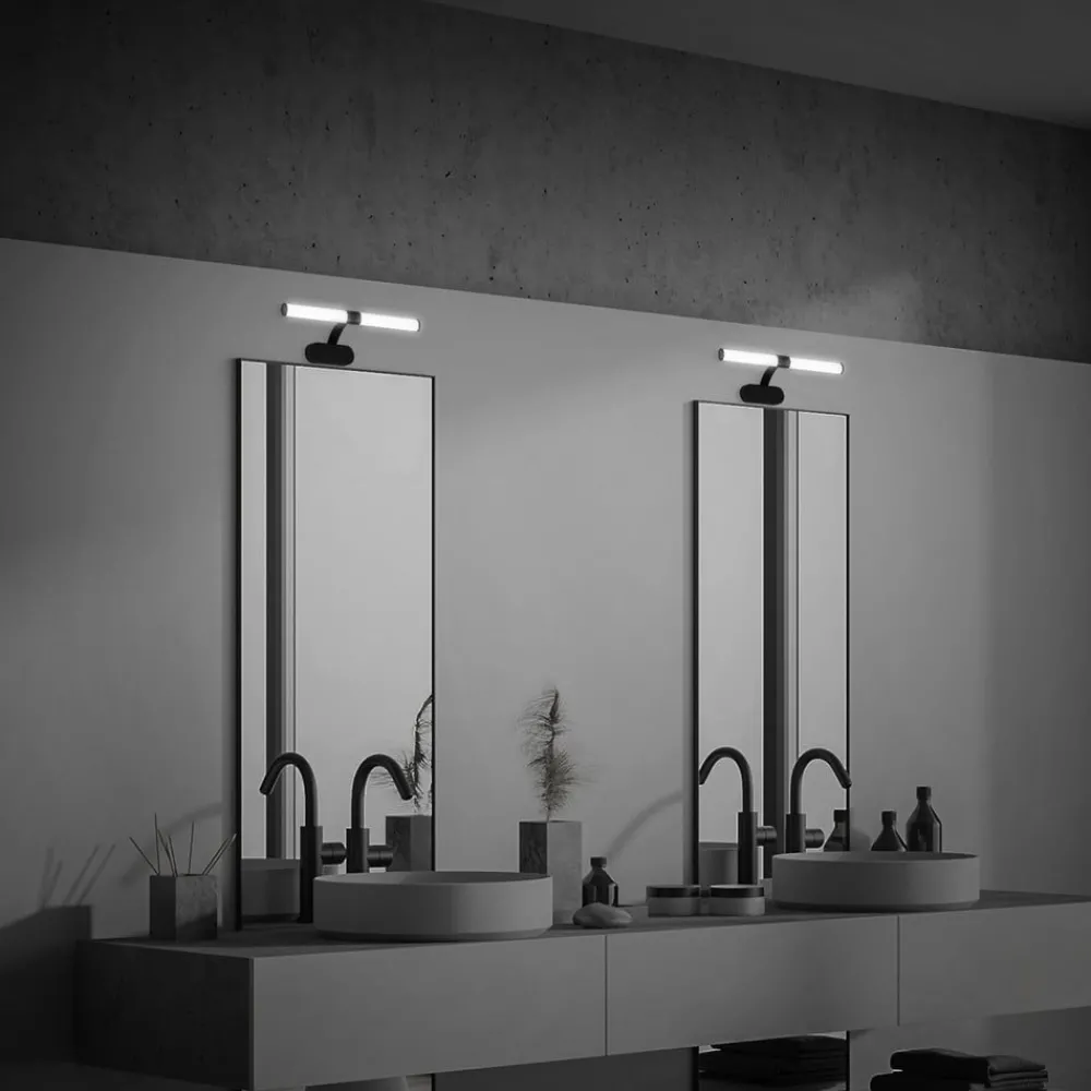 Briloner Væg- Og Spejllamper > Runt LED-væglampe IP44 arm 4.000 K sort
