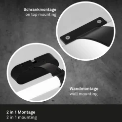 Briloner Væg- Og Spejllamper > Runt LED-væglampe IP44 arm 4.000 K sort