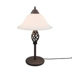 Trio Lighting Arbejdsrum/Kontor|Bordlamper > Rustica bordlampe med snorekontakt, rust