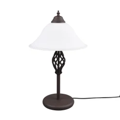 Trio Lighting Arbejdsrum/Kontor|Bordlamper > Rustica bordlampe med snorekontakt, rust