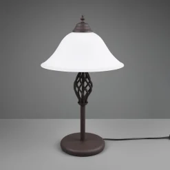 Trio Lighting Arbejdsrum/Kontor|Bordlamper > Rustica bordlampe med snorekontakt, rust