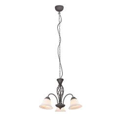 Trio Lighting Pendellamper > Rustica hængelampe, rustfarvet, 3 lyskilder