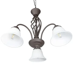Trio Lighting Pendellamper > Rustica hængelampe, rustfarvet, 3 lyskilder
