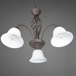 Trio Lighting Pendellamper > Rustica hængelampe, rustfarvet, 3 lyskilder