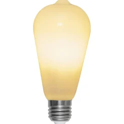 Dæmpbar Led-Pære|Led Pærer ^ STAR TRADING Rustik E27 ST64 LED-pære 6,5W 3-tr.-dæmpning, opal