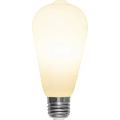 Dæmpbar Led-Pære|Led Pærer ^ STAR TRADING Rustik E27 ST64 LED-pære 6,5W 3-tr.-dæmpning, opal