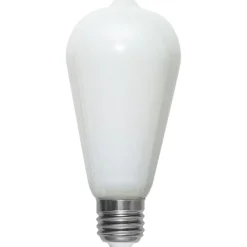 Dæmpbar Led-Pære|Led Pærer ^ STAR TRADING Rustik E27 ST64 LED-pære 6,5W 3-tr.-dæmpning, opal