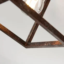 Lindby Loftlamper|Pendellamper > Rustik loftlampe Emin med metalramme
