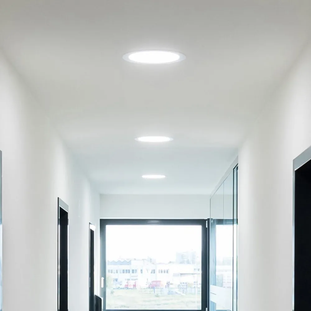 Loftlamper ^ RZB HB 801 LED indbygget downlight IP54 Ø22,5 cm 20 W