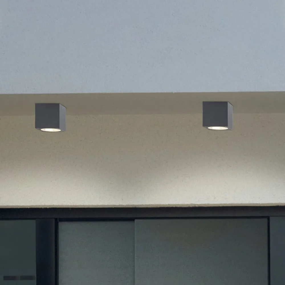 Udendørs Loftlamper ^ RZB HB 111 LED udendørs loftlampe, kantet, 830 19°