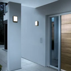 Udendørs Loftlamper ^ RZB HB 107 udendørs LED-væglampe kvadrat, frontal