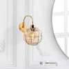 Opviq Væglamper|Væglamper > Safderun 402-A væglampe, guld, klar glasskærm