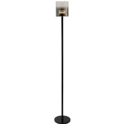 Gulvlamper|Gulvlamper ^ HighLight Salerno LED-gulvlampe, 2.700 K, sort/røg