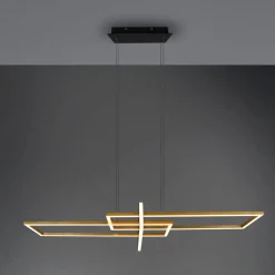 Trio Lighting Pendellamper|Pendellamper > Salinas hængelampe, messingfarvet, metal, 110 cm lang