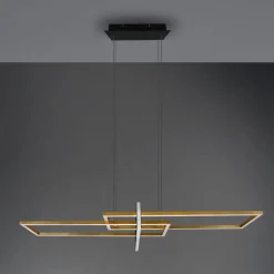Trio Lighting Pendellamper|Pendellamper > Salinas hængelampe, messingfarvet, metal, 110 cm lang