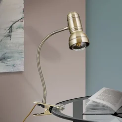 ORION Arbejdsrum/Kontor|Bordlamper > Samala klemlampe patina
