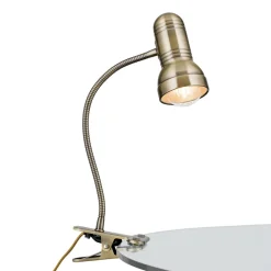 ORION Arbejdsrum/Kontor|Bordlamper > Samala klemlampe patina