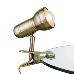 Bordlamper ^ ORION Samal klemlampe i patina