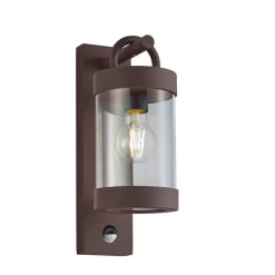 Væglampe Med Sensor|Væglamper ^ Trio Lighting Sambesi udendørs væglampe, bevægelsessensor, rust