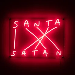 SELETTI Dekorationsbelysning > Santa-Satan dekorativ LED-væglampe, rød