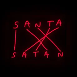 SELETTI Dekorationsbelysning > Santa-Satan dekorativ LED-væglampe, rød