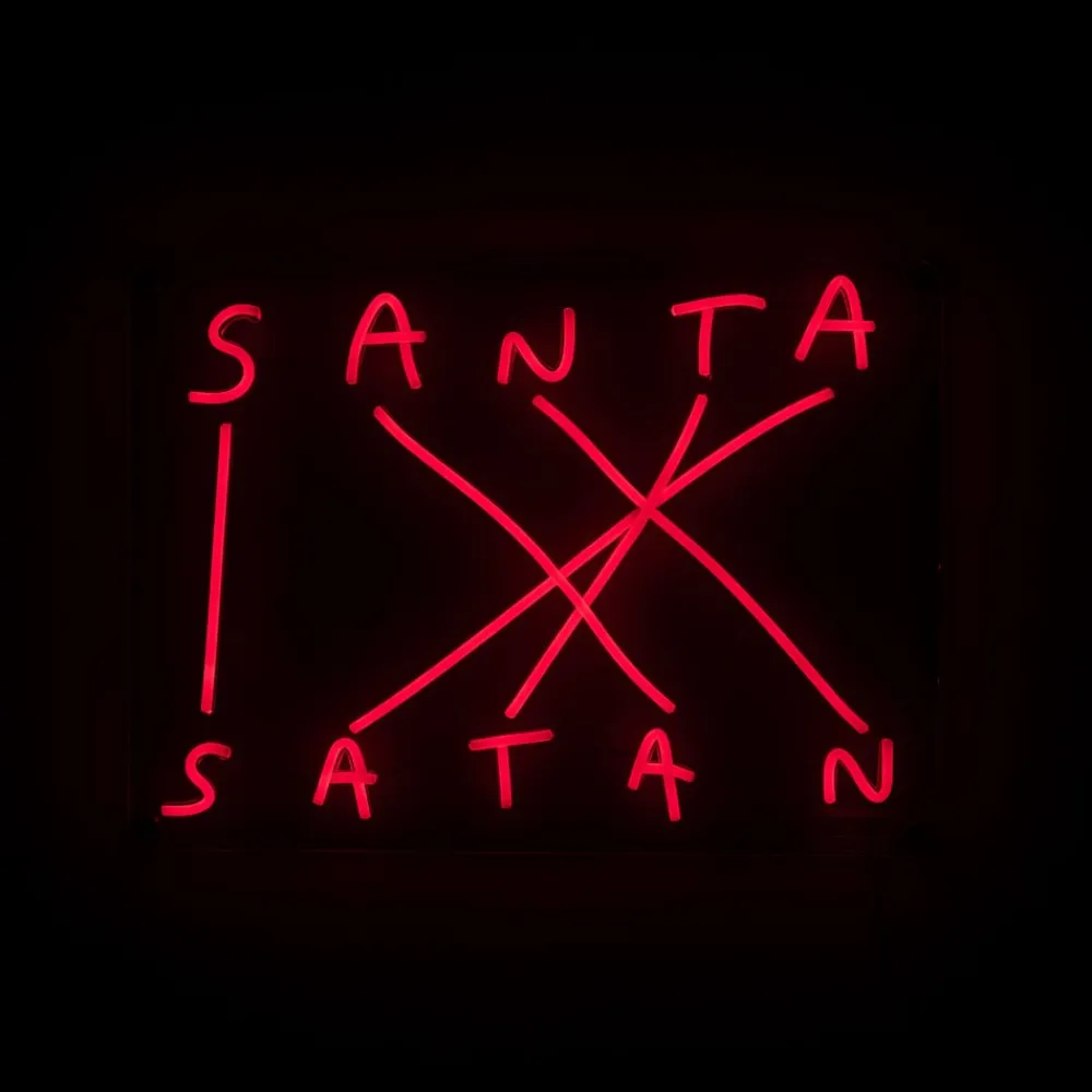 SELETTI Dekorationsbelysning > Santa-Satan dekorativ LED-væglampe, rød