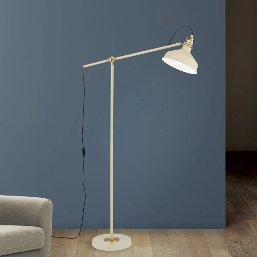 ORION Gulvlamper > Schiller gulvlampe, khaki, metal, 153 cm høj, justerbar