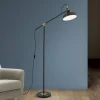 ORION Gulvlamper|Gulvlamper > Schiller gulvlampe, sort, metal, 153 cm, justerbar