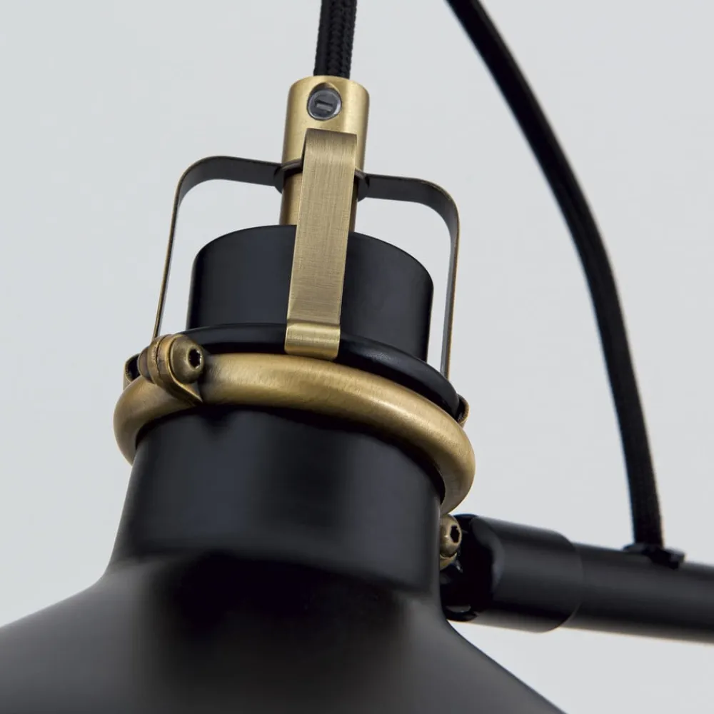 ORION Gulvlamper|Gulvlamper > Schiller gulvlampe, sort, metal, 153 cm, justerbar