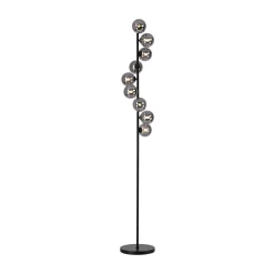 Schöner Wohnen Gulvlamper > Gulvlampe Dubai, røget glas, 9 lyskilder, G9
