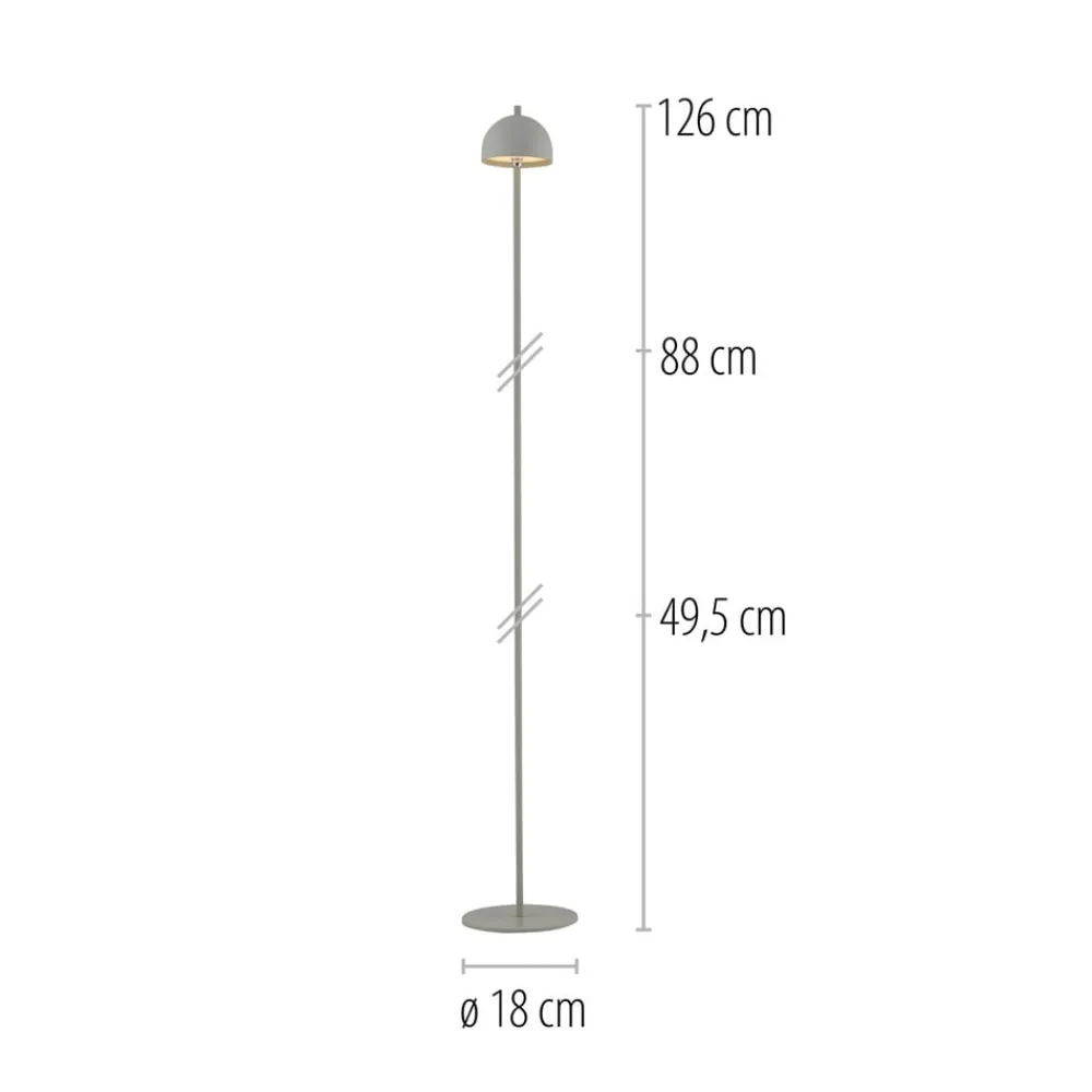 Schöner Wohnen Terrassebelysning > LED-akku-gulvlampe Bellies, forårsvækkelse