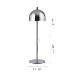 Schöner Wohnen Dekorationsbelysning > LED-batteridrevet bordlampe Bellies, krom, IP54