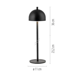 Schöner Wohnen Dekorationsbelysning > SCHÖNER WOHNEN LED-batteridrevet bordlampe Bellies, sort, IP54