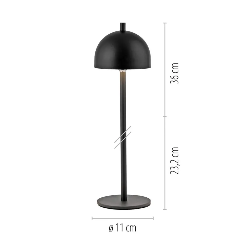 Schöner Wohnen Dekorationsbelysning > SCHÖNER WOHNEN LED-batteridrevet bordlampe Bellies, sort, IP54