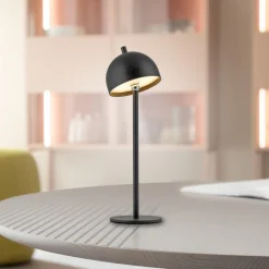 Schöner Wohnen Dekorationsbelysning > SCHÖNER WOHNEN LED-batteridrevet bordlampe Bellies, sort, IP54
