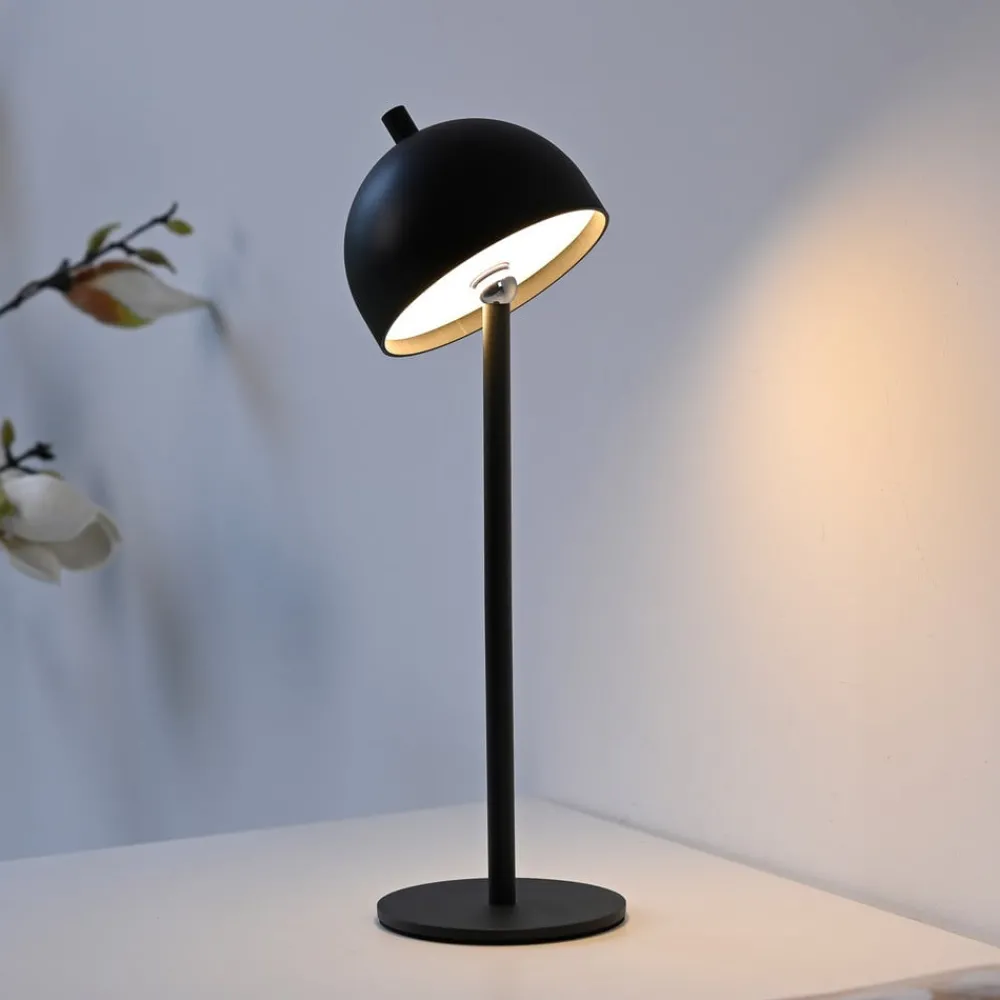 Schöner Wohnen Dekorationsbelysning > SCHÖNER WOHNEN LED-batteridrevet bordlampe Bellies, sort, IP54