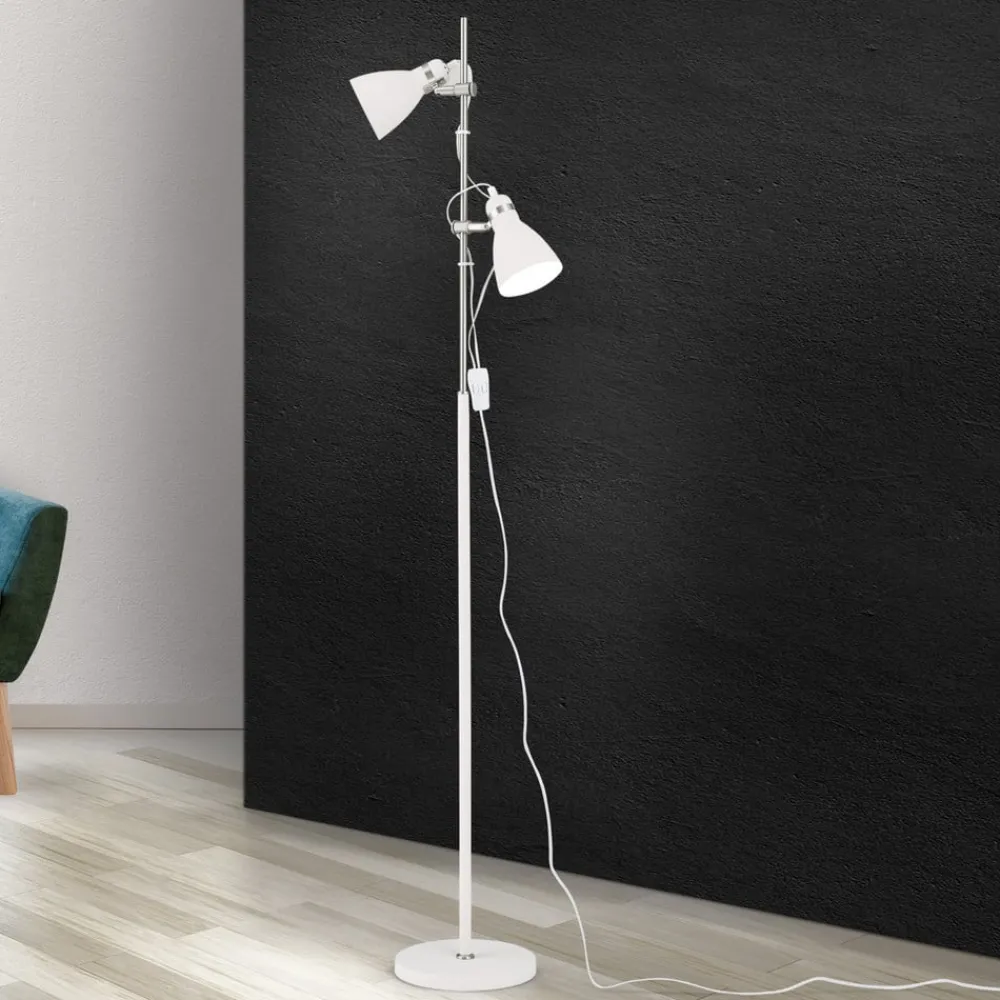 Gulvlamper|Gulvlamper ^ ORION School gulvlampe med to spot, hvid