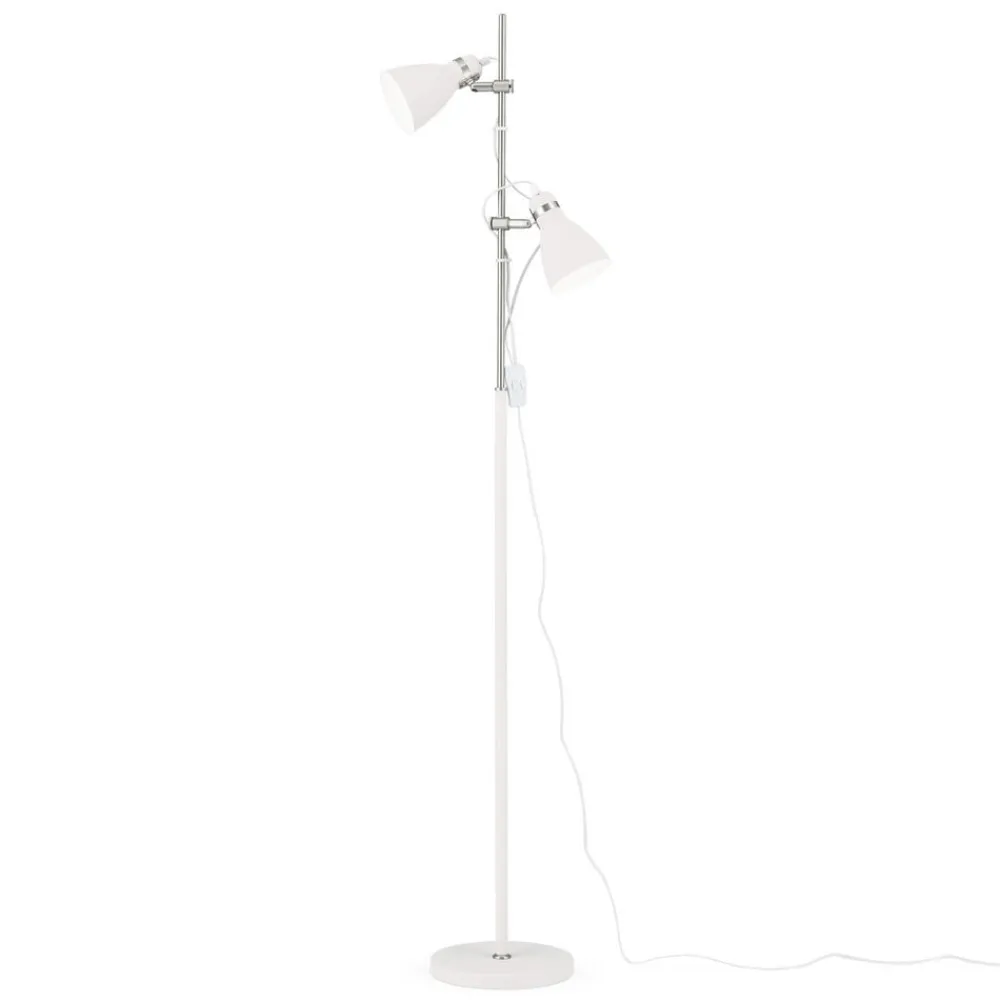Gulvlamper|Gulvlamper ^ ORION School gulvlampe med to spot, hvid