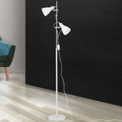 Gulvlamper|Gulvlamper ^ ORION School gulvlampe med to spot, hvid
