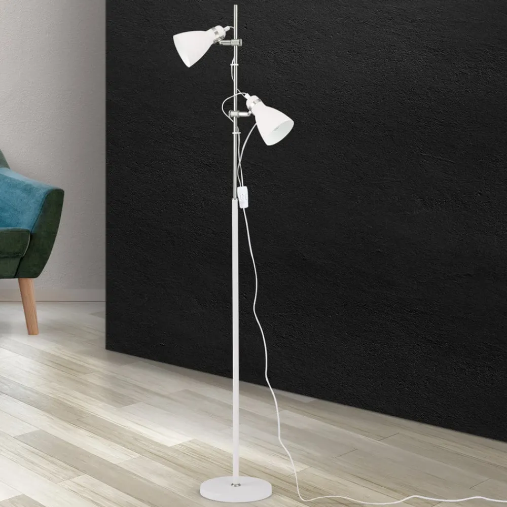 Gulvlamper|Gulvlamper ^ ORION School gulvlampe med to spot, hvid